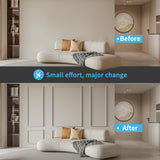 Art3d Pre-Cut Wall Molding Set of 6 pcs, Ready-to-Assemble Wainscoting Panels for Interior Wall Décor Living Room Bedroom Accent Wall - Installed with Glue, 3 Top 3 Bottom