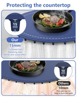seenlast Warming Mat for Food with Adjustable Temperature Timer,10S Fast Heating Silicone Food Warmers for Parties Buffet and Home Daily,Food Warming Mat with Insulating Pad Raised Feet Protects Table