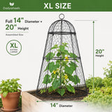 Dadywheels Easy-Snap Open Design Chicken Wire Cloche (6-Pack) - Adjustable Garden Plant Protectors from Birds & Animals for Large Plants & Flowers,14" D x 20" H