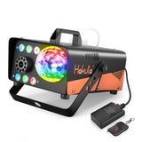 HAKUTA Fog Machine, Smoke Machine with Disco Ball Light and LED RGB Lights, 3000 CFM Spray with Auto Spray Function, Great for Halloween, Christmas, Wedding, Stage Performance and Parties