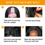 Glowig U Part Human Hair Wig Body Wave for Women Brazilian Remy Upart Human Hair Wig Beginner Friendly No Sew in NO Glue 180% Density Natural Color 20Inch