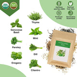 Gourmet Herb Seed Pod Kit for AeroGarden, idoo, Ahopegarden, MUFGA Hydroponics Garden with Basil, Parsley, Thyme, Mint, Cilantro, Dill, Oregano - Compatible with All Hydroponics (7-Pod)