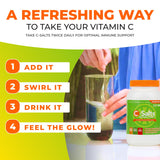 C-Salts Original Vitamin C Powder Supplement - 100% Pure High Dose Buffered Vitamin C Powder for Immune Support - Sugar-Free Powdered Drink Ascorbate, Organic, Stomach-Friendly, Original 26oz