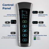 SereneLife Air Compression Leg Massager, Full Leg Massager with Heat and Compression, Ice Pack, Portable and Adjustable with 6 Modes 3 Vibrations 3 Intensities, 11 Airbags for Thigh Calf Foot Massage