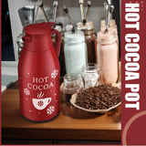 LemonRoad 1 Pcs 68 oz Hot Chocolate Drink Dispenser Red Cocoa Drink Dispenser for Keeping Christmas Hot Cocoa Bar Supplies for Chocolate Party Favors Supplies