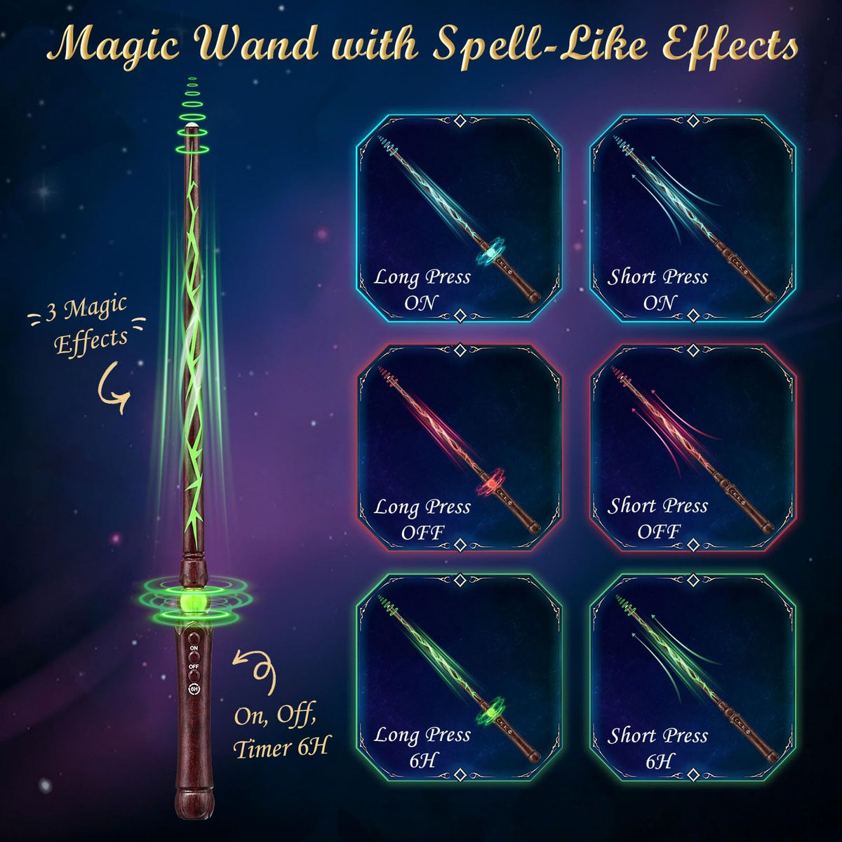 Palmatte 20P Floating Candles with Wand Timer Halloween Decorations Indoor