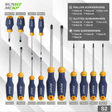 SUNHZMCKP Magnetic Screwdriver Set 66-Piece, S2- Alloy Tool Steel, Includes Slotted/Phillips/Torx Mini Precision Screwdrivers, Replaceable Screwdriver Bits With Sturdy tool box