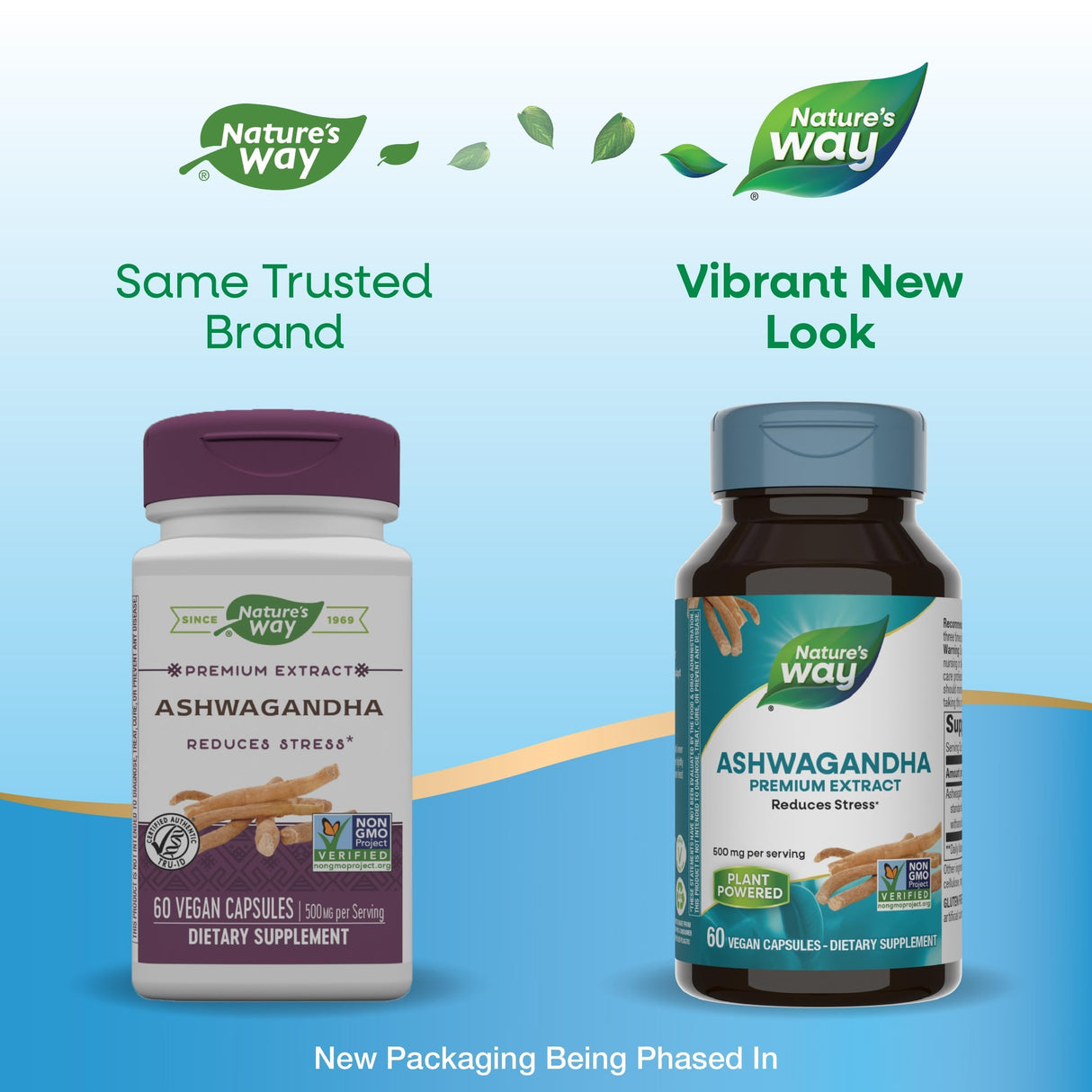 Nature's Way Ashwagandha, Reduces Stress*, Premium Extract, Adaptogenic*, Non-GMO Project Verified, Vegan, 60 Capsules