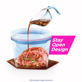 Ziploc Quart Food Storage Freezer Bags, New Stay Open Design with Stand-Up Bottom, Easy to Fill, 30 Count (Pack of 4)