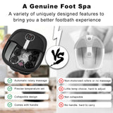 HOSPAN Collapsible Foot Spa Electric Rotary Massage, Foot Bath with Heat, Bubble, Remote, and 24 Motorized Shiatsu Massage Balls. Pedicure Foot Spa for Feet Stress Relief - FS02A