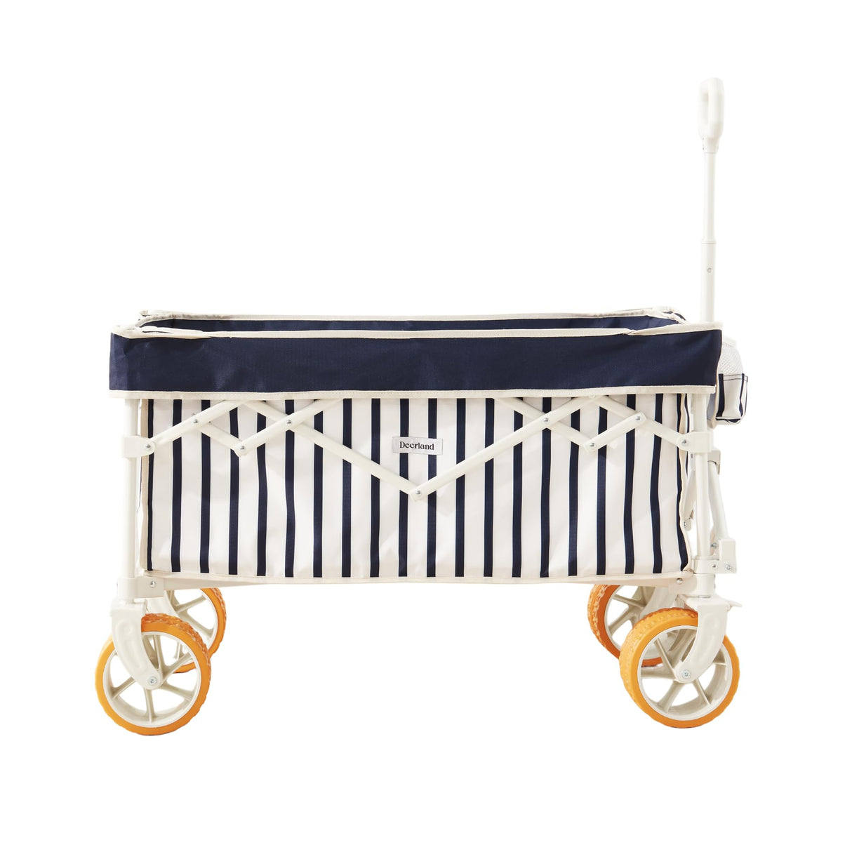 DEER LAND Beach Wagon for Sand with 6.7" Fat Tires, Collapsible Beach Cart