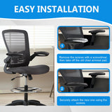Dpwrrot Office Chair Replacement Armrest Arm Pads Caps Fit Univeral Desk Chair Arms 4" Mounting Hole with Mounting Hole Patterns Screws (1 Pair) Black