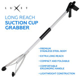 Grabber Tool 32" Suction Cup Grip Heavy Duty Aluminum -2 Pack- Lightweight Foldable Reacher Grabber Pickup Tool, Gripper Grabbers for Elderly Grab it Reaching Tool Trash Picker Grabber Black, By Luxet