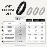 RTZN® Black Leather Bracelet for Men – Premium Artisan Handcrafted Double Strand Black Braided Leather Bracelet – Authentic Stacked Mens Leather Bracelets (Medium)