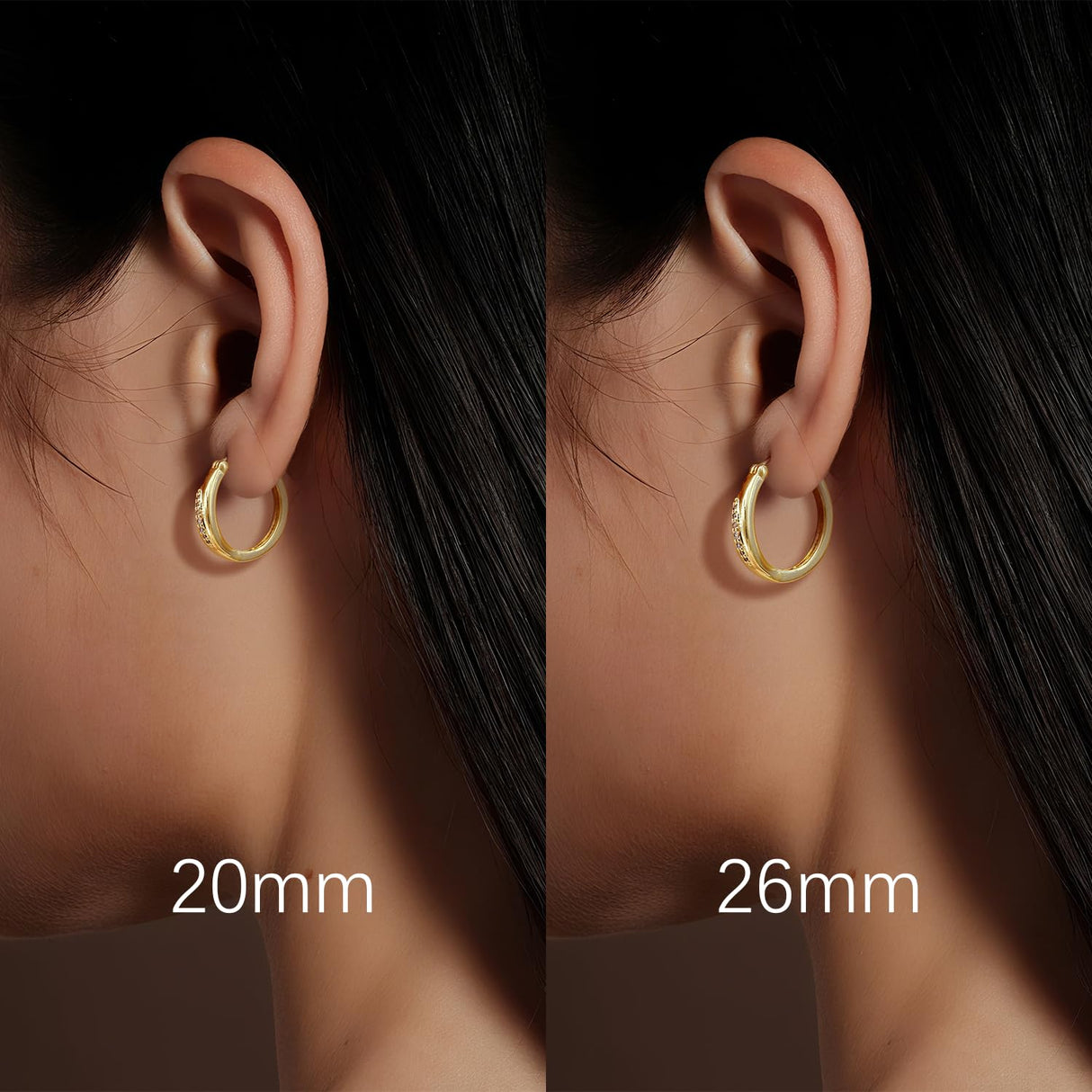 vuiikhir 14K Gold Earrings for Women 14K Gold Hoop Earrings for Women