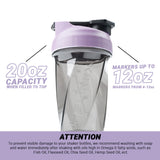 HELIMIX 1.5 Vortex Blender Shaker Bottle Holds Upto 20oz | No Blending Ball or Whisk | USA Made | Portable Pre Workout Whey Protein Drink Shaker Cup | Mixes Cocktails Smoothies Shakes | Top Rack Safe