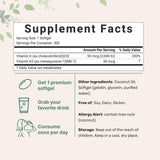 Micro Ingredients Vitamin D3 2,000 IU + K2 MK-7 50 mcg, 300 Softgels | Virgin Coconut Oil | 2-in-1 Bone, Immune & Heart Support | Easy to Swallow, Non-GMO