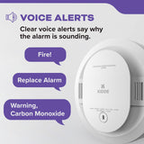 Kidde Smoke & Carbon Monoxide Detector for Home, 10-Year Battery Powered, Voice Alerts, 3-Pack
