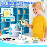 Drawing Robot for Kids 150 Educational Cards Smart Drawing Robot Voice Interactive Partner Montessori Painting Toy for Boys & Girls Ages 3-8 Perfect for Birthdays Christmas and Learning Fun