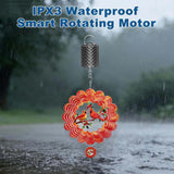 Disco Ball Motor with Remote, 1-30 RPM 3 Speeds & 2-Way Rotation,12LBS Capacity, 0.5/1/2H Timing for 6-20" Mirror Ball, Battery Operated Slow Control Wind Chime Spinner for Baby Crib Mobile Decor