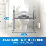 Sliq Toilet Seat Risers for Seniors, FSA HSA Raised Handicap Toilet Seat with Handles Over Toilet, High Capacity Toilet Riser with Handles for Elderly Adults, Handicap, and Pregnant