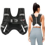 FUFF Weighted Vest 10lb Weights with Reflective Stripe, Weighted Vest for Men Women Strength Training Running Walking Jogging