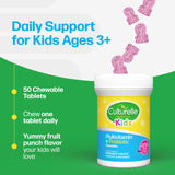 Culturelle Kids Complete Chewable Multivitamin + Probiotic For Kids, Ages 3+, 50 Count, Digestive Health, Oral Health & Immune Support - With 11 Vitamins & Minerals, including Vitamin C, D3 & Zinc