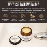 The Maple Valley Beef Tallow For Skin | Tallow and Honey Balm | Grass Fed & Finished Tallow Face Moisturizer with Beeswax and Raw Honey | Unscented, 2 oz