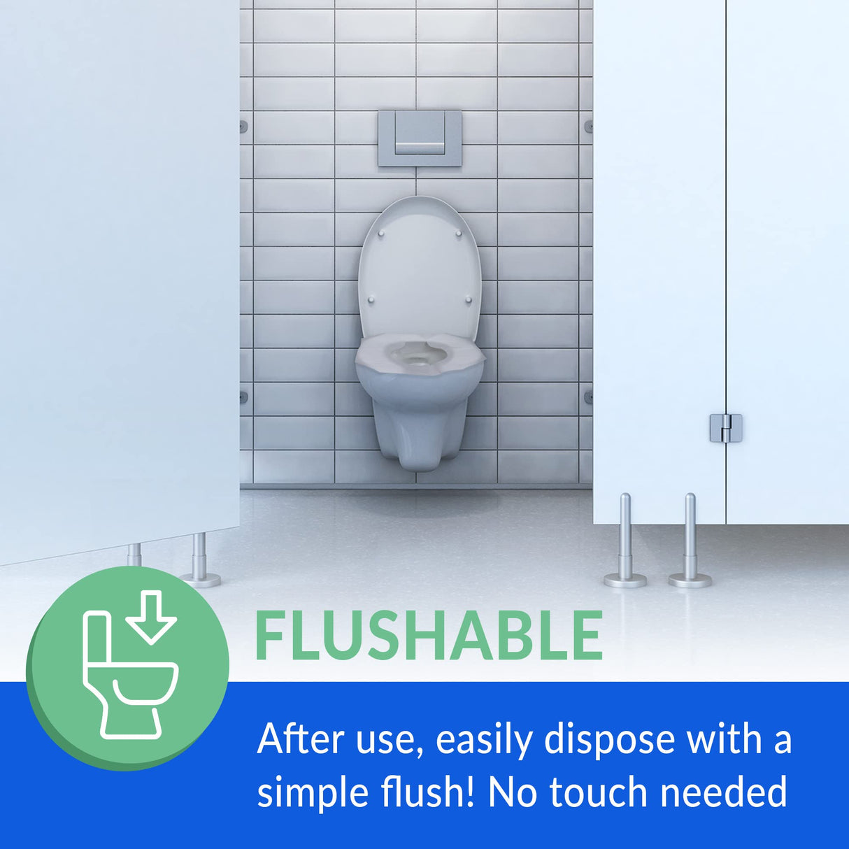 Reli. Toilet Seat Covers (2000 Pcs, 8 Packs of 250) | Disposable Toilet Seat Cover - Flushable - 14x16" (Half-Fold) | Paper Liners for Restroom, Bathroom, Travel, Camping, Kids Potty Training