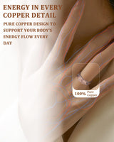 Fashtour 100% Pure Copper Rings, Two Pack Handmade Adjustable Rings
