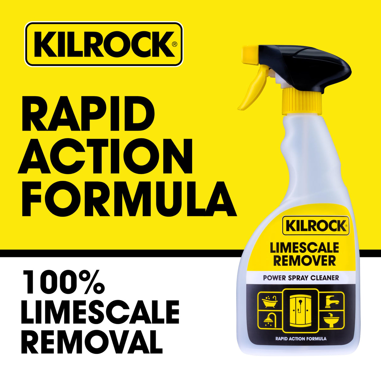 Kilrock, 500ml Power Spray Surface Descaler & Cleaner BOX OF 6 by Kilrock