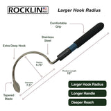 Rocklin Hook Cultivator Stainless Steel Blade Heavy-Duty Garden Hand Tool for Weeding, Digging & Soil Loosening
