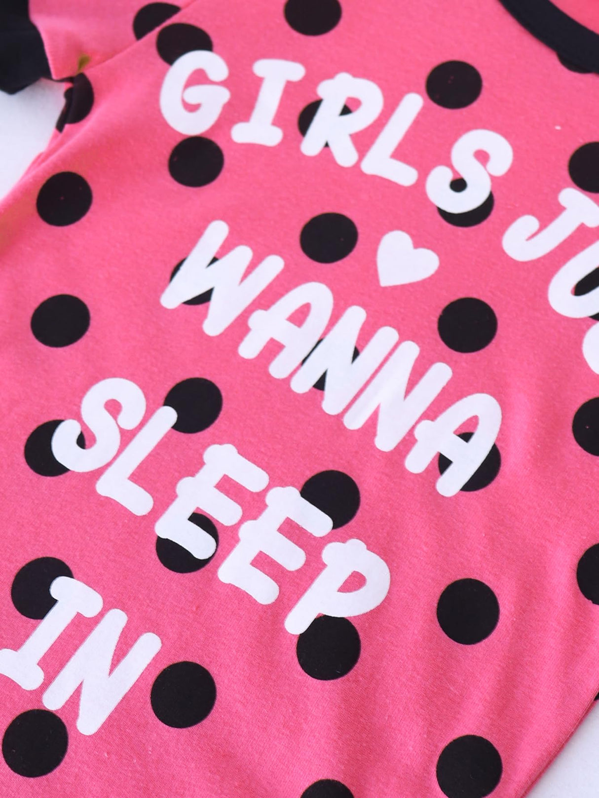 Vopawetty Girls 4-Piece Pajamas Cotton Christmas Pjs Set Kids Sleepwear (Pink Unicorn/Red Dots, 8)