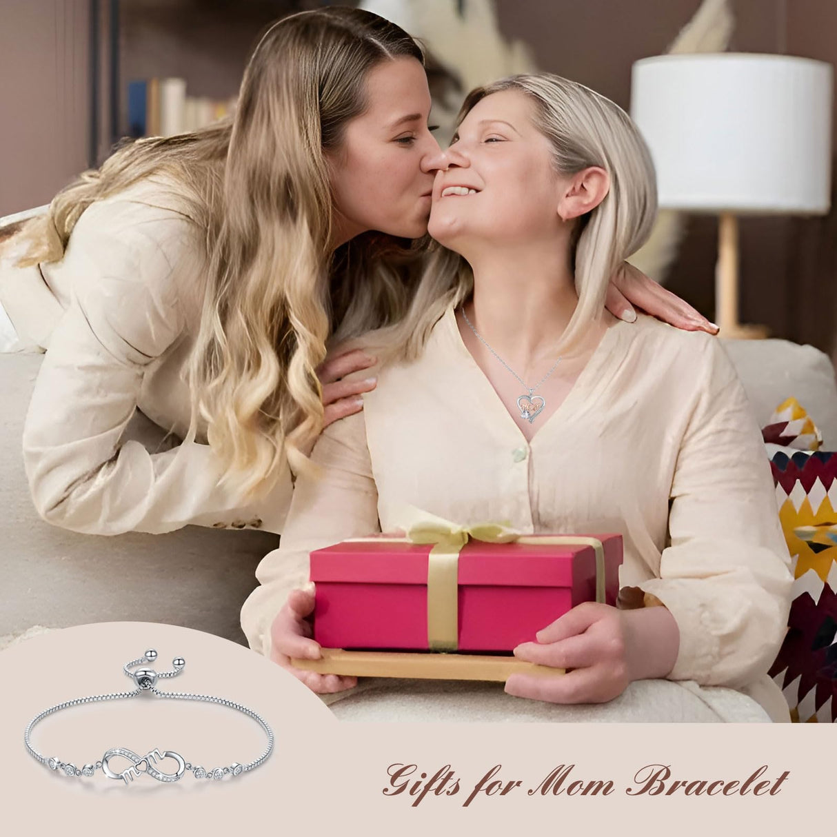 RAYSTAR Birthday Gifts for Mom from Daughter/Son, Happy Birthday Moms Card, Mom Birthday Gifts, Cool Mother Bday Presents Ideas Infinity Love Bracelets for Mum