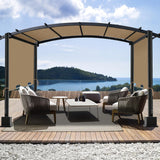 85"x 208" Universal Pergola Shade Cover, Garden Shade Replacement for 17x7.4 Ft Outdoor Pergola Structure, Patio Gazebo Canopy, Porch, Balcony Waterproof Top (Cover Only, Khaki)