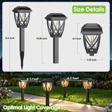 Greluna Solar Pathway Lights Outdoor 10 Pack, Auto On/Off Waterproof Solar Garden Lights, Energy Saving LED Landscape Outside Lights for Yard, Walkway, Patio & Driveway Decor