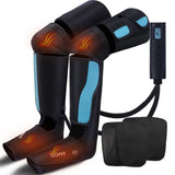 CCHYF 3-in-1 Leg Compression Massager With Heat for Circulation - 3 Modes, 3 Intensities, 2 Extenders, Adjustable Wraps - Great Gifts for Mom & Dad