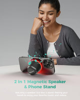 Stocking Stuffers for Men Women Teens: White Elephant Gifts for Adults HD Sound Bluetooth Speaker with Phone Stand, Cool Gadgets, Christmas Birthday Anniversay Gifts Ideas Girl Trendy Stuff-Black