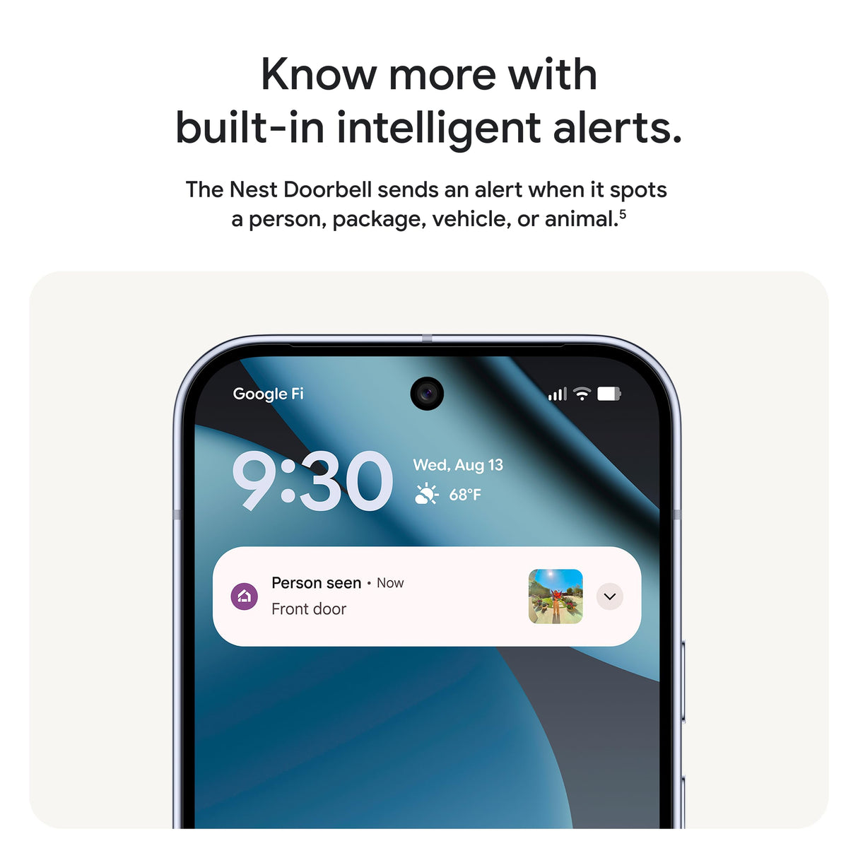 Google Nest Doorbell (Wired, 3rd Gen) - 2K Video and Gemini, Live View, Night Vision, 2-Way Audio - Works with Google Home - 2025 Model - Snow