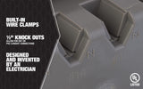 Southwire MSBMMT5G 5 Gang Multi Mount Device Box with Depth Adjustable; Heavy Duty 42lb ; Gray
