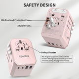 EPICKA Universal Travel Adapter GaN 45W, European Travel Plug Adapter with PD&QC Fast Charging(2 USB-A & 3 USB-C Ports) - Worldwide Travel Essentials, International Power Adapter for UK/US/AU