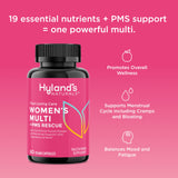 Hyland's Total Loving Care Multivitamin for Women and PMS Rescue, 60 Vegan Capsules with L-Theanine for Focus and Stress Relief Support with Chasteberry and Dong Quai for Menstrual Support