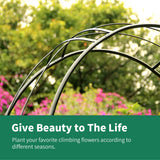 SCENDOR Metal Garden Arbor Wedding Arch 95.3" H x 45" W, Heavy Duty Rustproof Iron Pergola Trellis for Climbing Plants Outdoor Garden Patio Pathway Lawn Ceremony Party Decoration