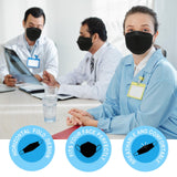 Luesay kn95 Face Masks 50 Pack, Breathable Comfortable and Disposable KN95 Mask, Black