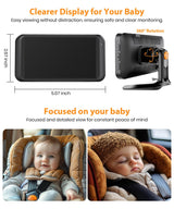 Babyvue USB Baby Car Camera Plug-Play, 4.5" 1080P Easy Setup Backseat Camera with Flexible 360 Rotation, Clear Picture Rear Facing Car Seat Baby Monitor