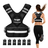 Yes4All Adjustable Weighted Vest 11-20lbs with Reflective Strip, Large Weight Vest for Strength Training for Men & Women
