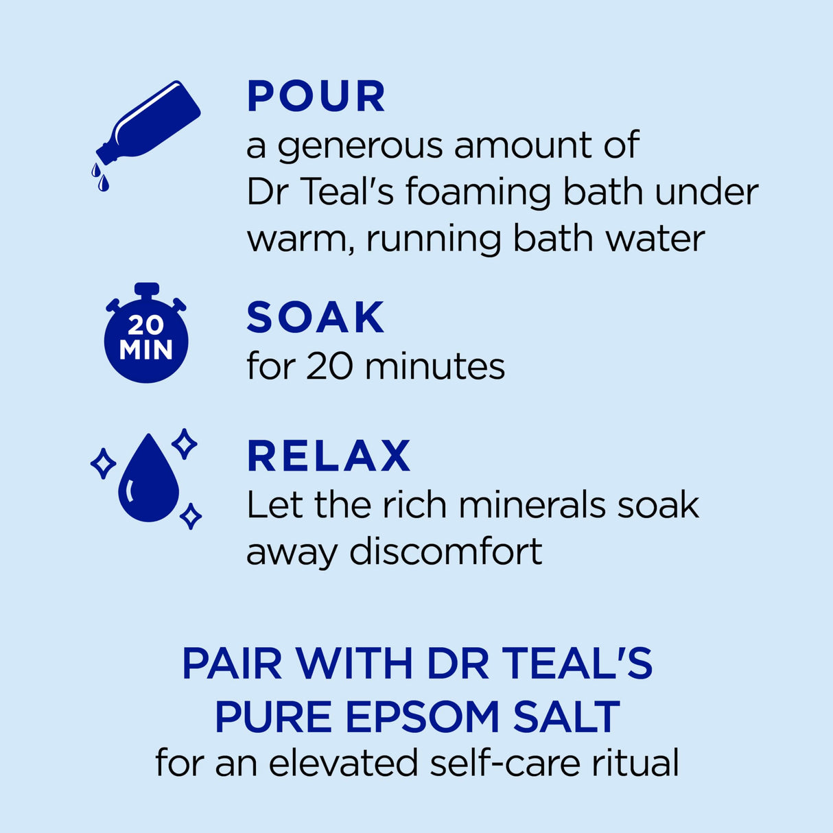 Dr Teal's Foaming Bath with Pure Epsom Salt, Lavender & Eucalyptus, 34 fl oz (Pack of 2)