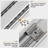 LONTAN 10 Pairs Soft Close Drawer Slides 24 Inch Side Mount Heavy Duty Cabinet Drawer Glides - Ball Bearing Full Extension Kitchen Cabinet Rails 100 LB Capacity