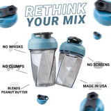 HELIMIX 1.5 Vortex Blender Shaker Bottle Holds Upto 20oz | No Blending Ball or Whisk | USA Made | Portable Pre Workout Whey Protein Drink Shaker Cup | Mixes Cocktails Smoothies Shakes | Top Rack Safe