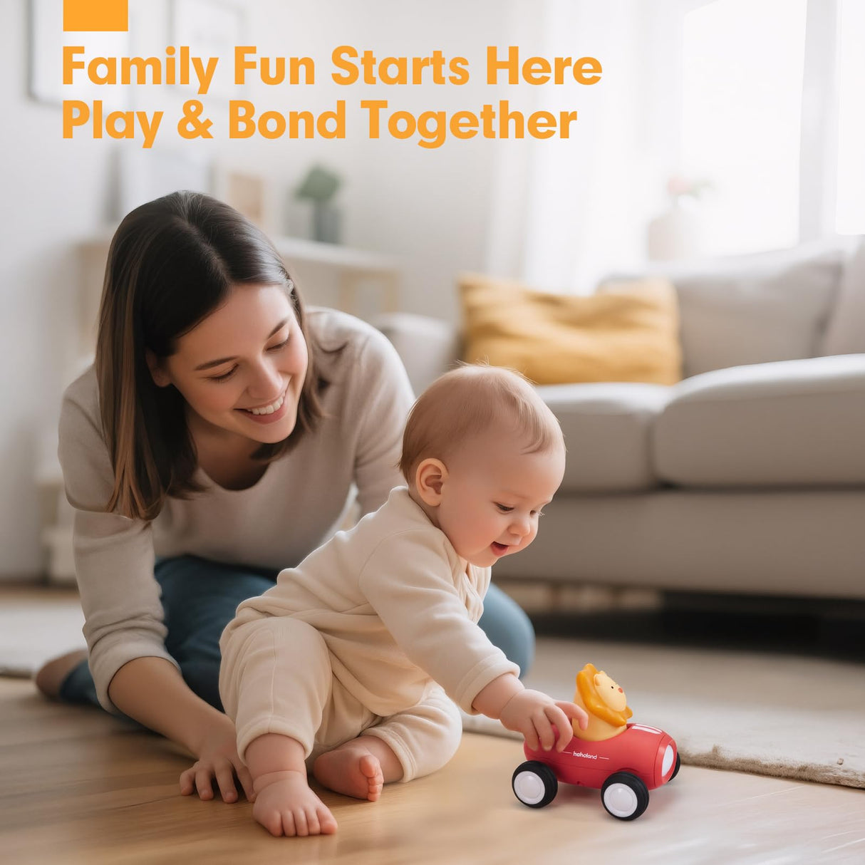 hahaland Toy Cars for Toddlers 1-3 - Push and Go Cars Musical Light up Toys for 1 Year Old Boy Gifts, Friction Powered Car Toddler Toys for One Year Old Birthday Christmas Baby Boy Girls Gifts, 3 PCS